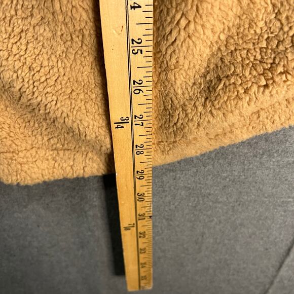 Belle by Kim Gravel Signature Zip Sherpa Vest Camel Size Medium - Picture 5 of 9